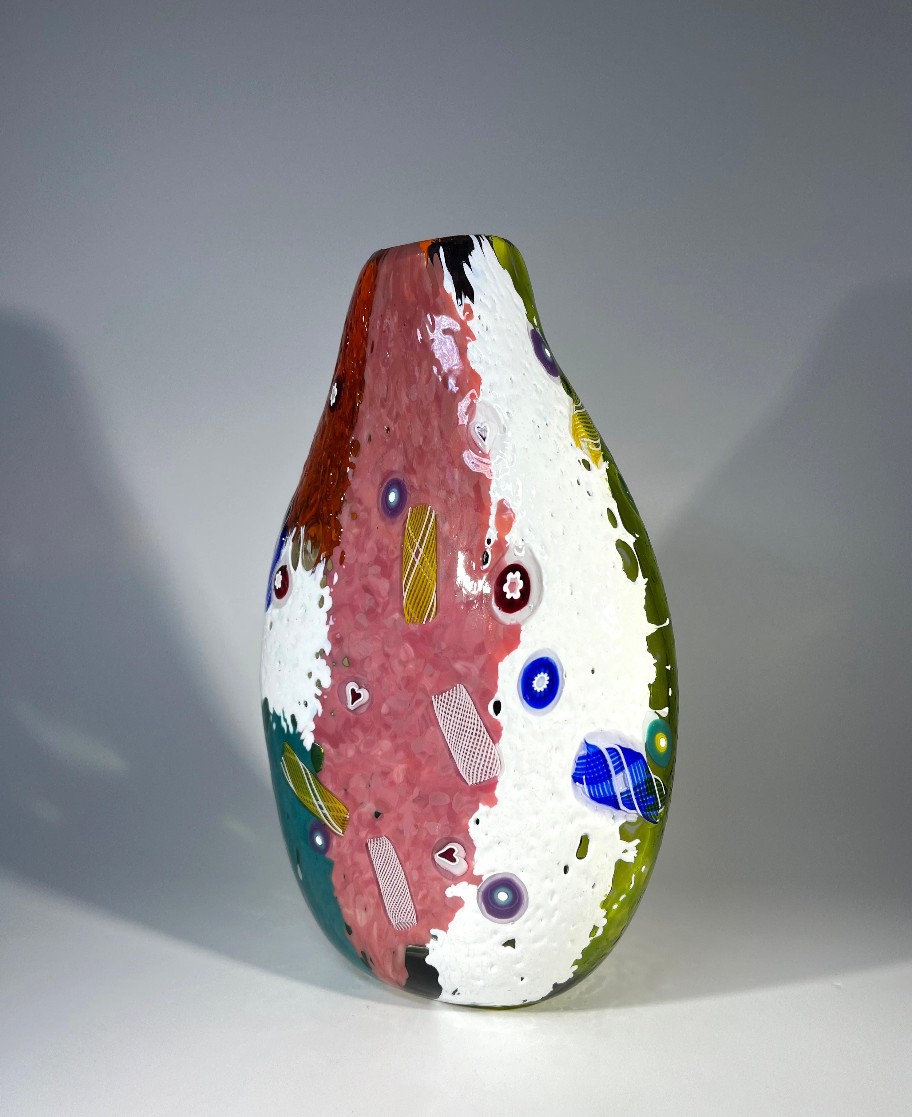Scozzese Il vaso Rio Murrine e Zanfirico Art Glass Mike Hunter Twists Studio, Scozia in vendita
