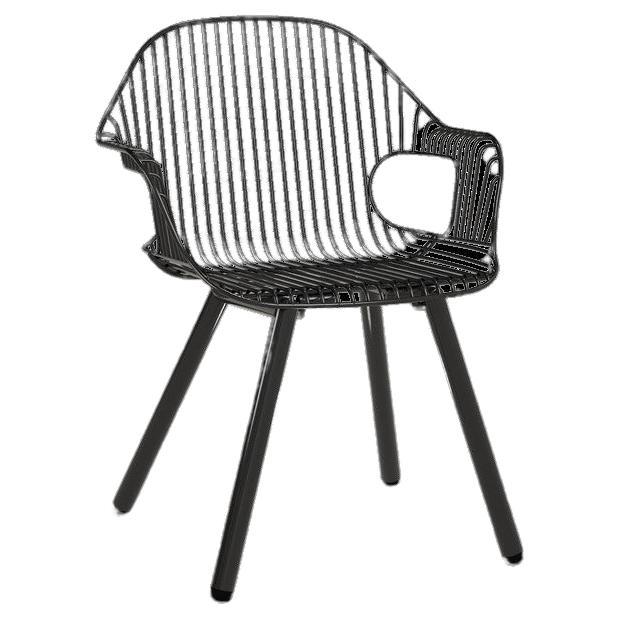 The Rita Chair - Fauteuil à accoudoirs en noir en vente