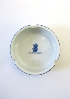 Ritz Carlton Blue and White Ashtray or Jewelry Dish