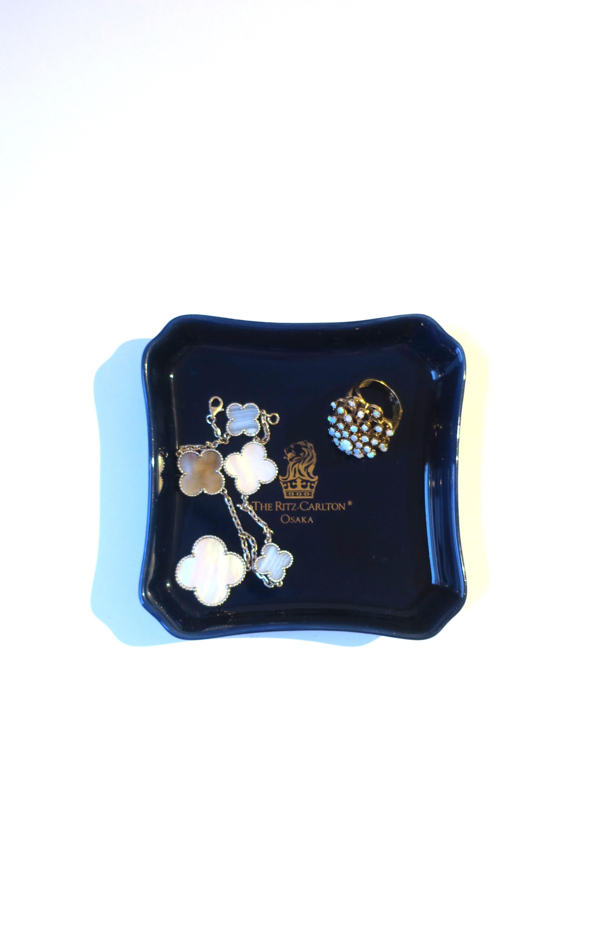 Japanese Ritz Carlton Osaka Porcelain Jewelry Dish For Sale