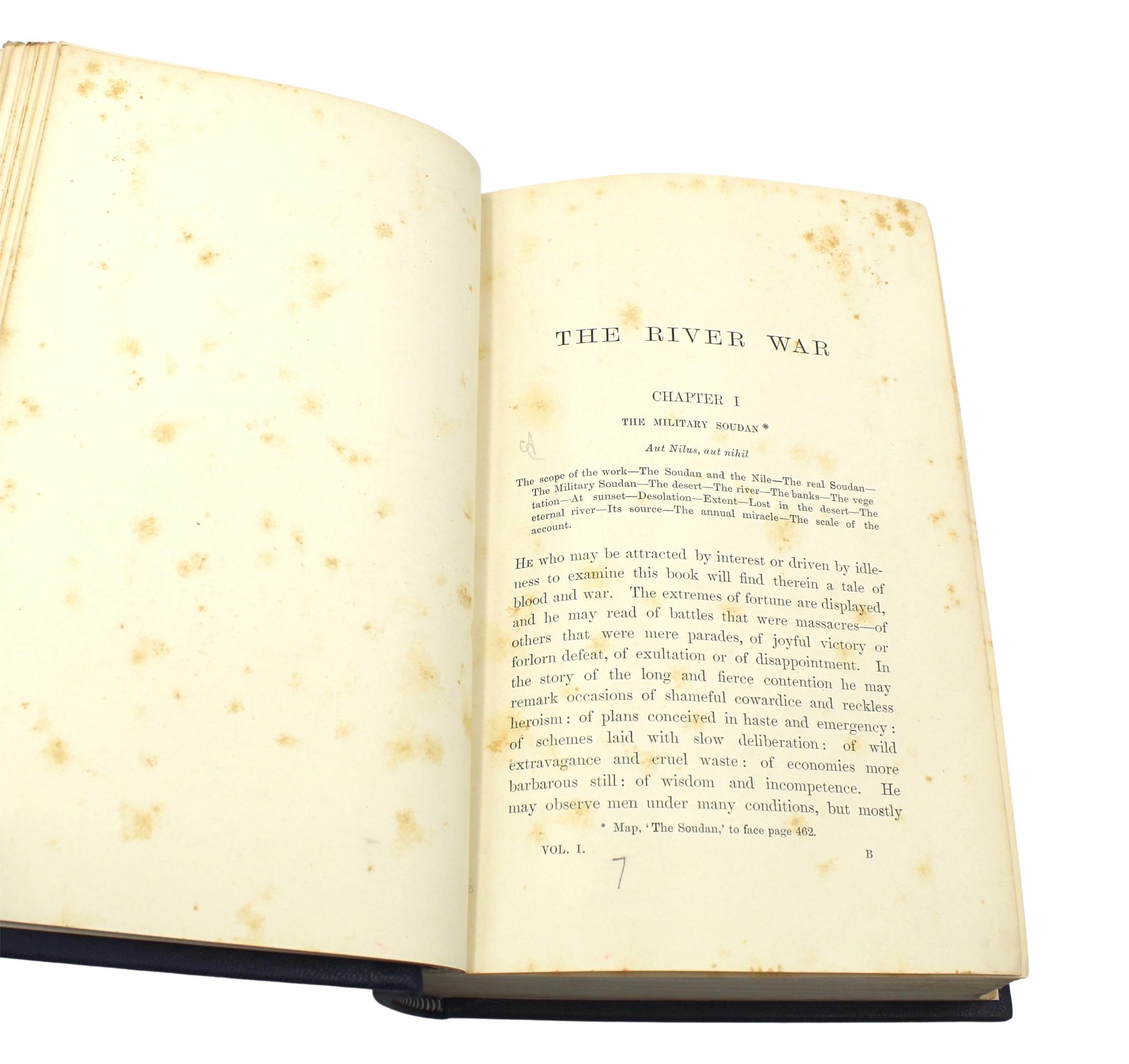 The River War de Winston S. Churchill, première édition, ensemble de deux volumes, 1899 en vente 4