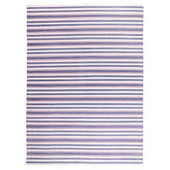 The Riviera Line: A Vintage Dhurrie Masterpiece of Coastal Modern Elegance