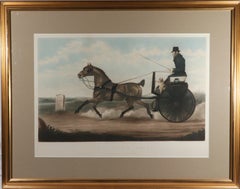 The Road 1825: «Commercial Traveller» — Un aguafuerte a la aguatinta de gran formato, coloreado a mano