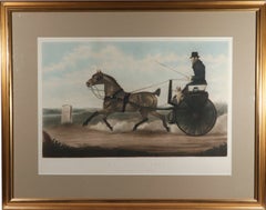 The Road 1825: «Commercial Traveller» — Un aguafuerte a la aguatinta de gran formato, coloreado a mano