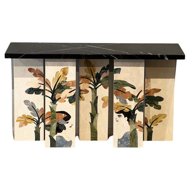 THE ROAD TO YOU- Multi colored marble Console For Sale at 1stDibs