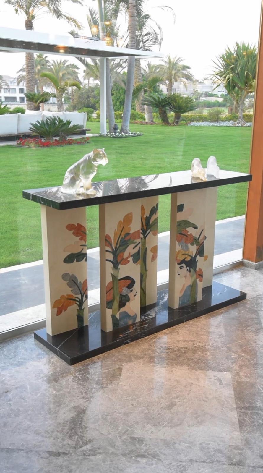 Multi Colored Marble Console - THE ROAD TO YOU by R’Kan For Sale 1