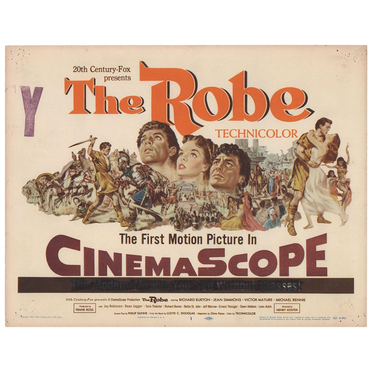 "The Robe" 1953 U.S. Title Card For Sale