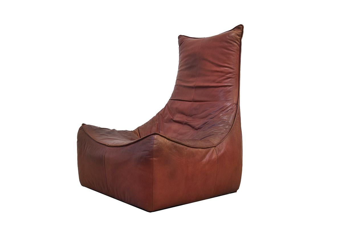 Terra colored leather easy chair named 