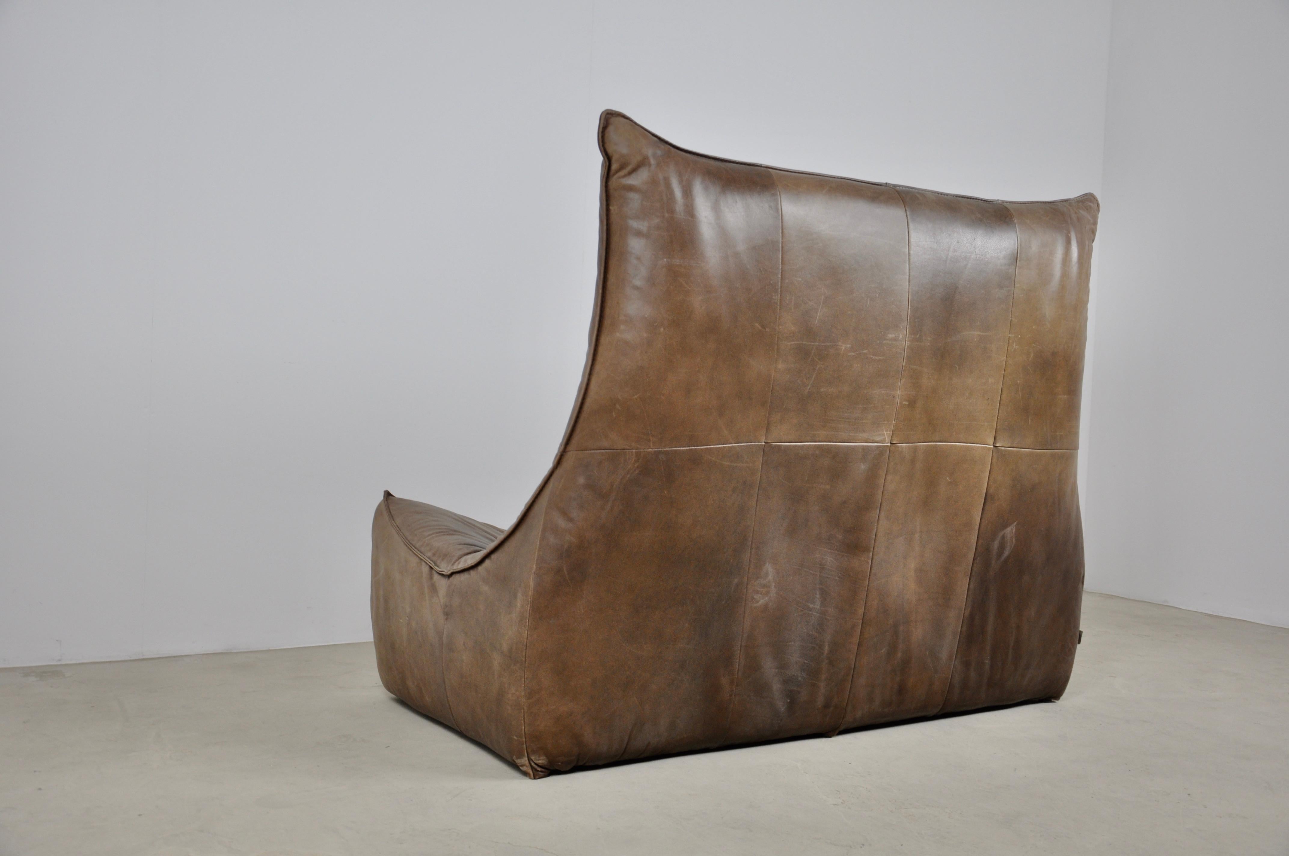 Rock Leather Sofa by Gerard Van Den Berg for Montis, 1970s 4