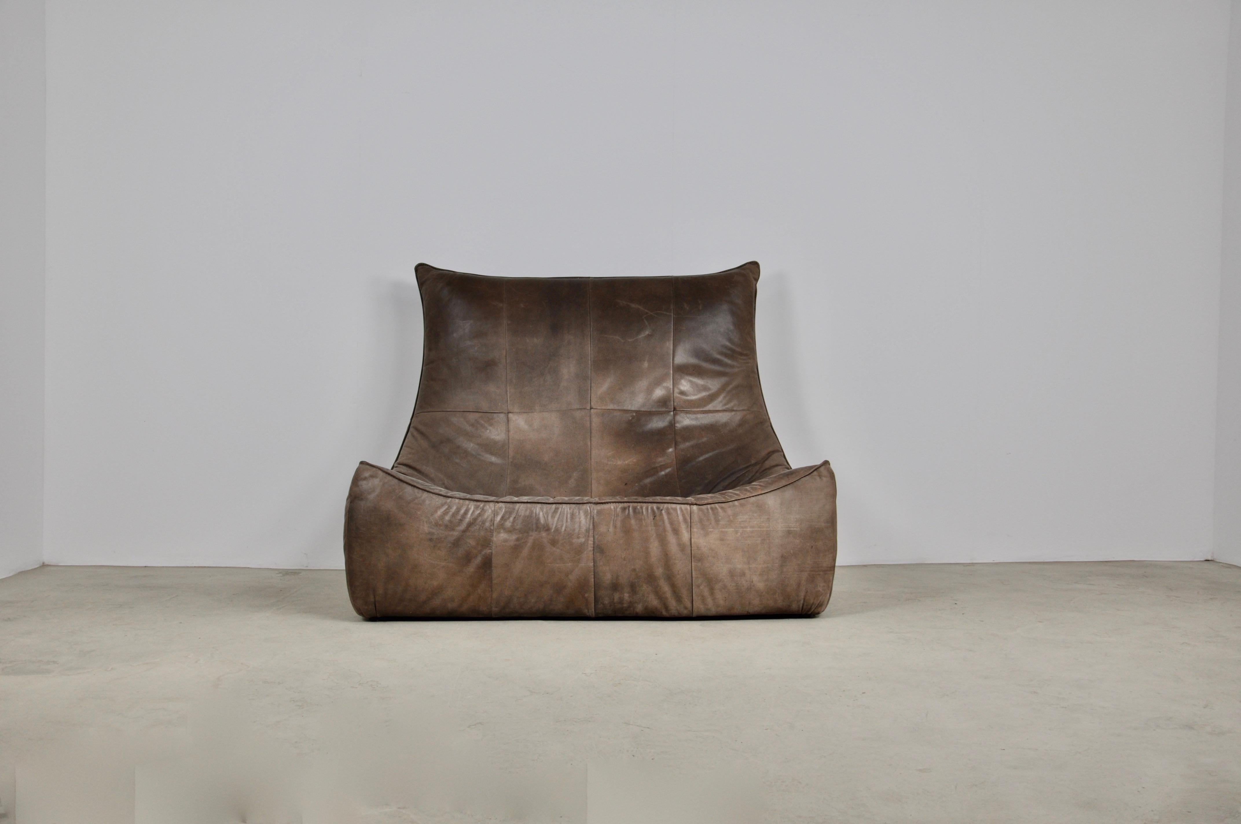 Late 20th Century Rock Leather Sofa by Gerard Van Den Berg for Montis, 1970s