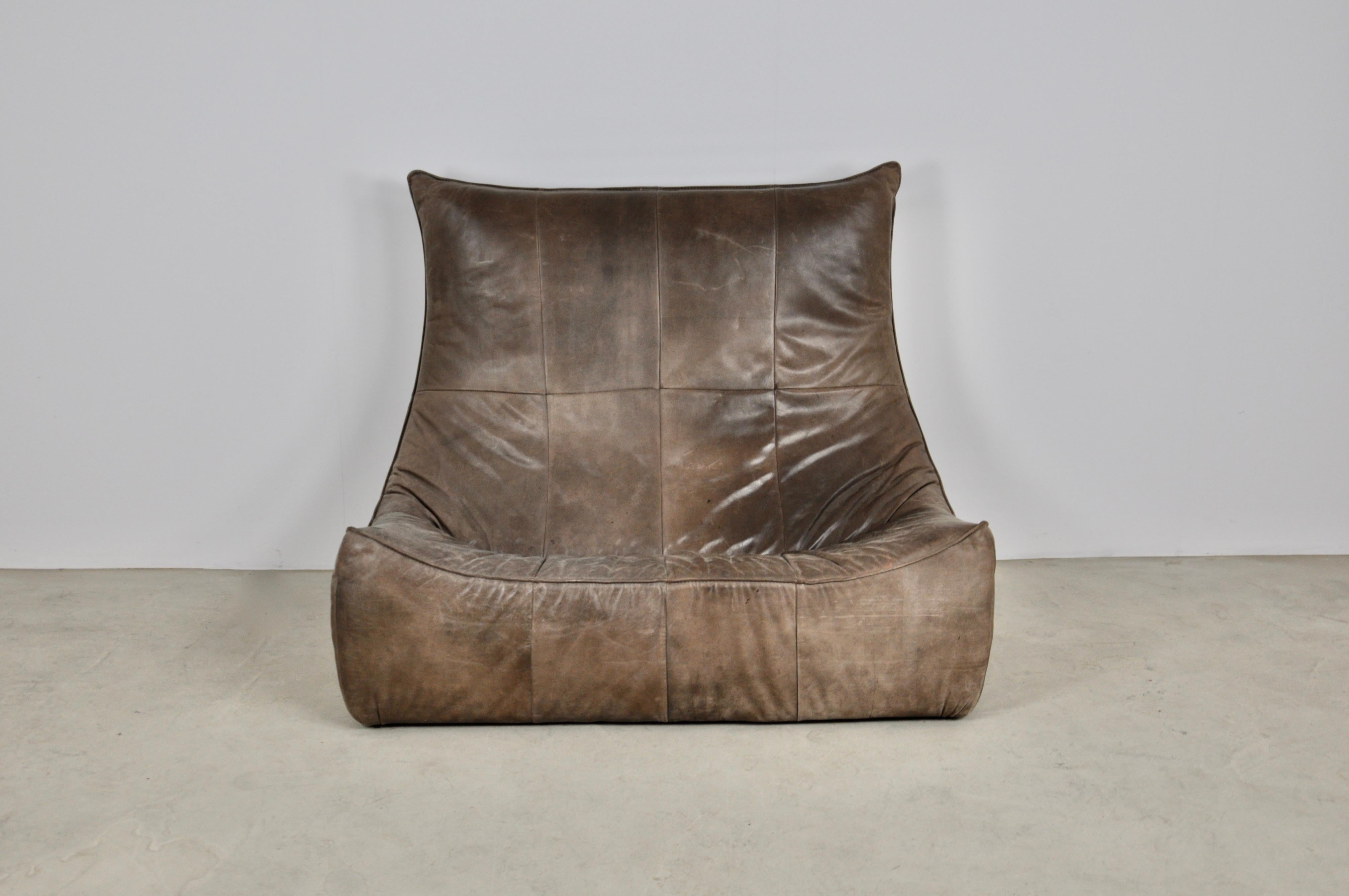 Rock Leather Sofa by Gerard Van Den Berg for Montis, 1970s 1