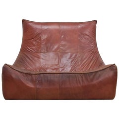 "The Rock" Leather Sofa by Gerard Van Den Berg for Montis, Netherlands, 1970s