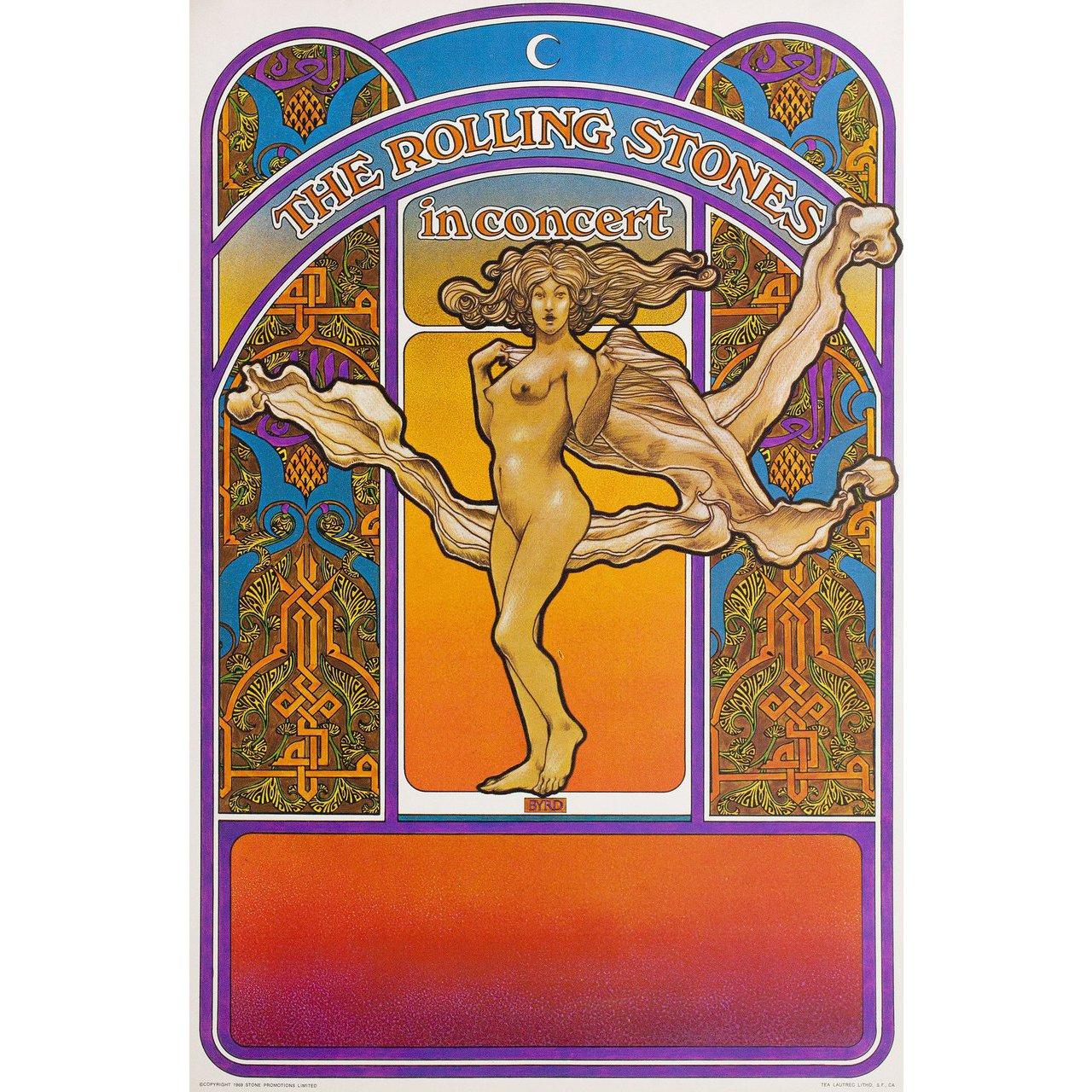 Original 1969 U.S. window card poster by David Edward Byrd for The Rolling Stones in Concert (1969). Very good-fine condition, rolled. Please note: the size is stated in inches and the actual size can vary by an inch or more.