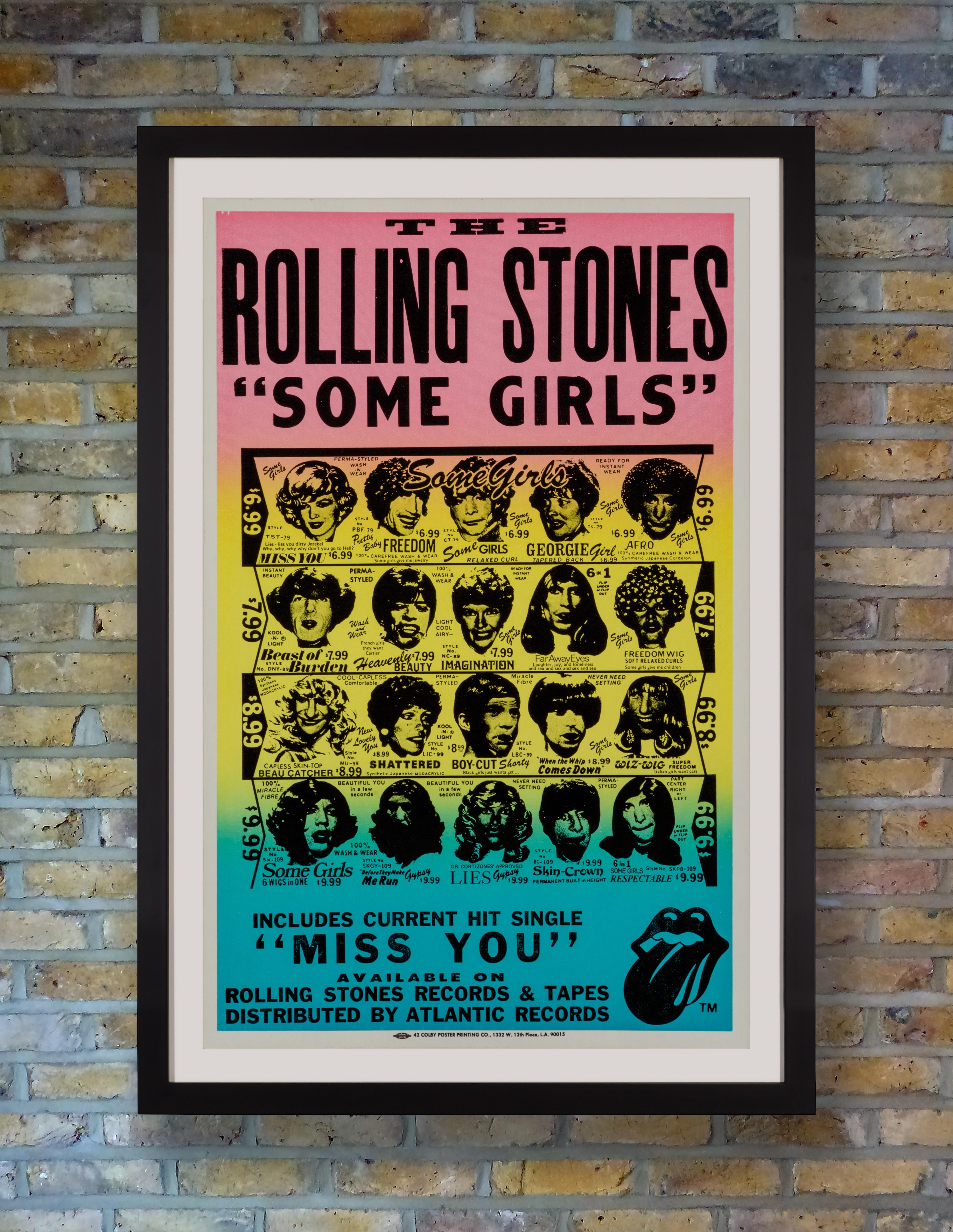A rare boxing-style promotional poster for The Rolling Stones 1978 album 
