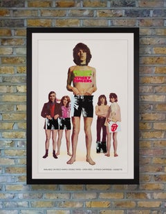 Poster promozionale originale d'epoca dei Rolling Stones "Sticky Fingers", 1971