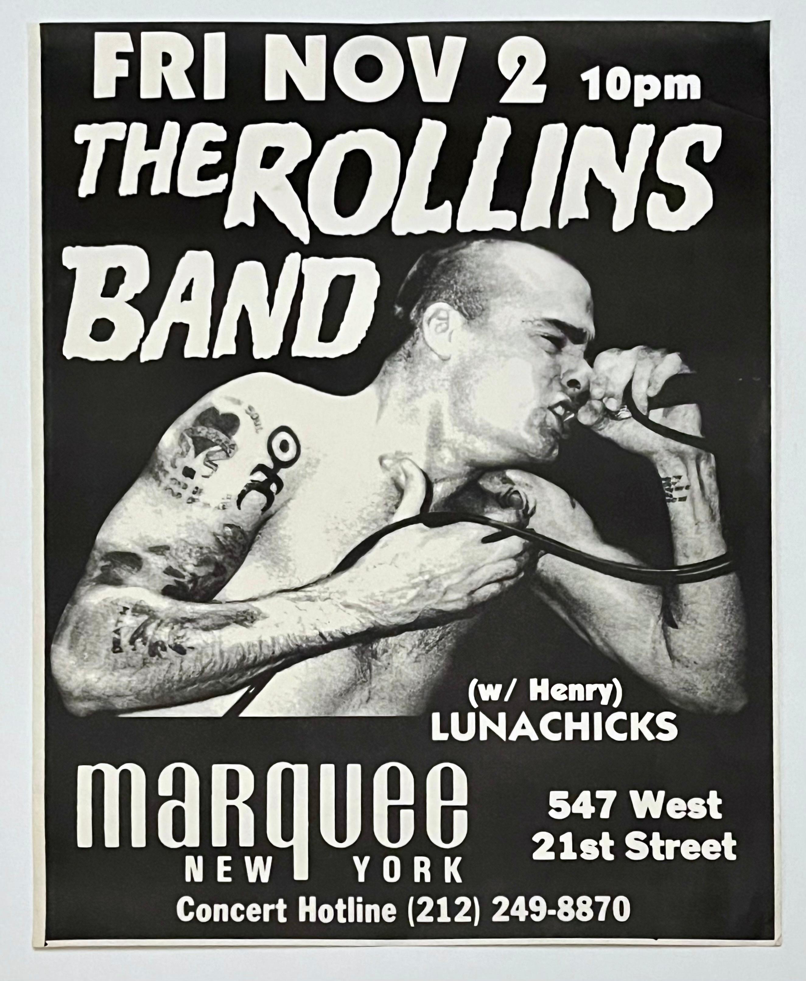 Late 20th Century The Rollins Band NYC 1990 (vintage Henry Rollins Band poster)