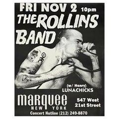 The Rollins Band NYC 1990 (vintage Henry Rollins Band poster)