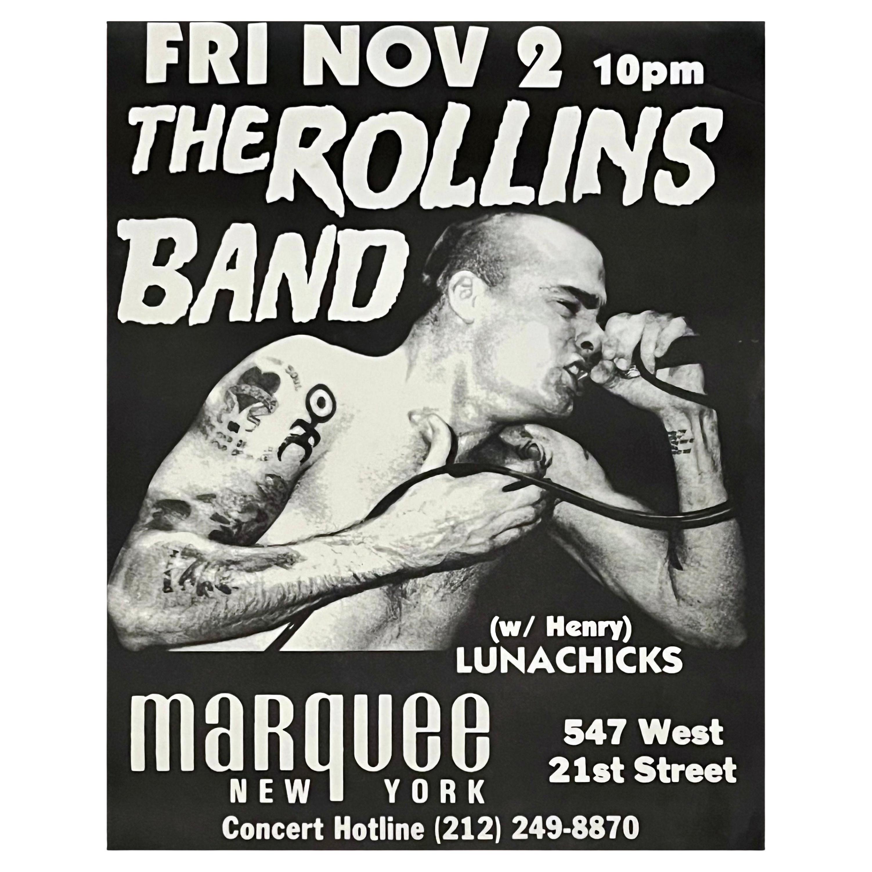 The Rollins Band NYC 1990 (vintage Henry Rollins Band poster)