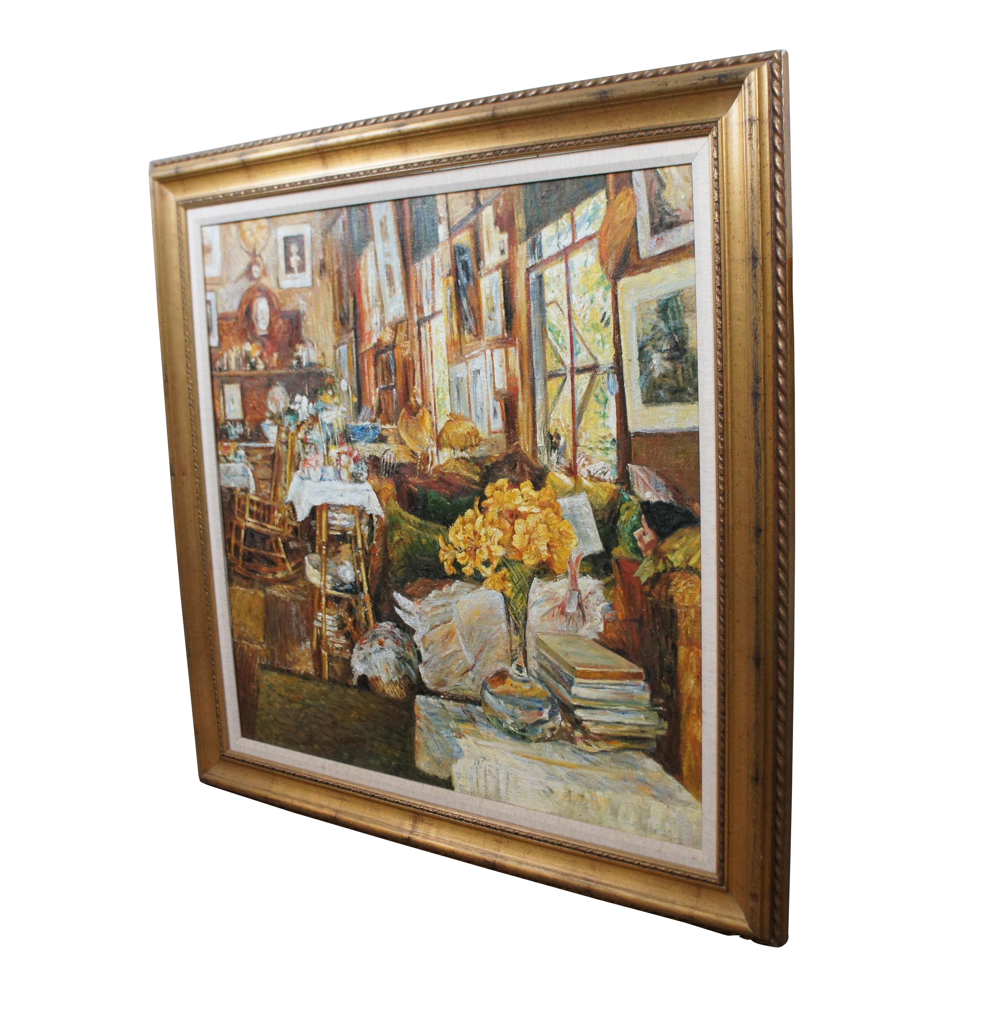 The Room of Flowers Impressionist Oil Painting After Frederick Childe Hassam 43