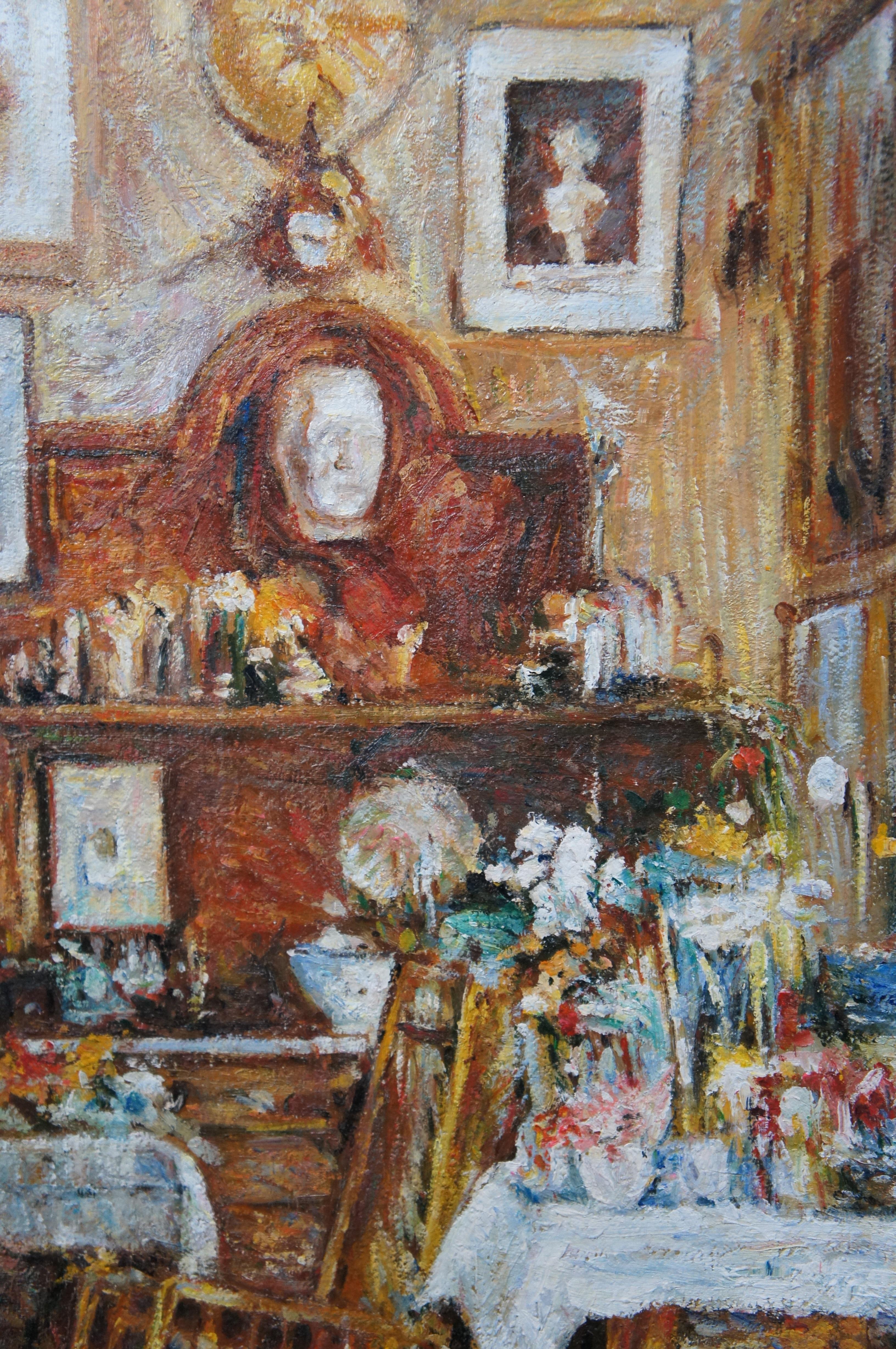 The Room of Flowers Impressionist Oil Painting After Frederick Childe Hassam 43