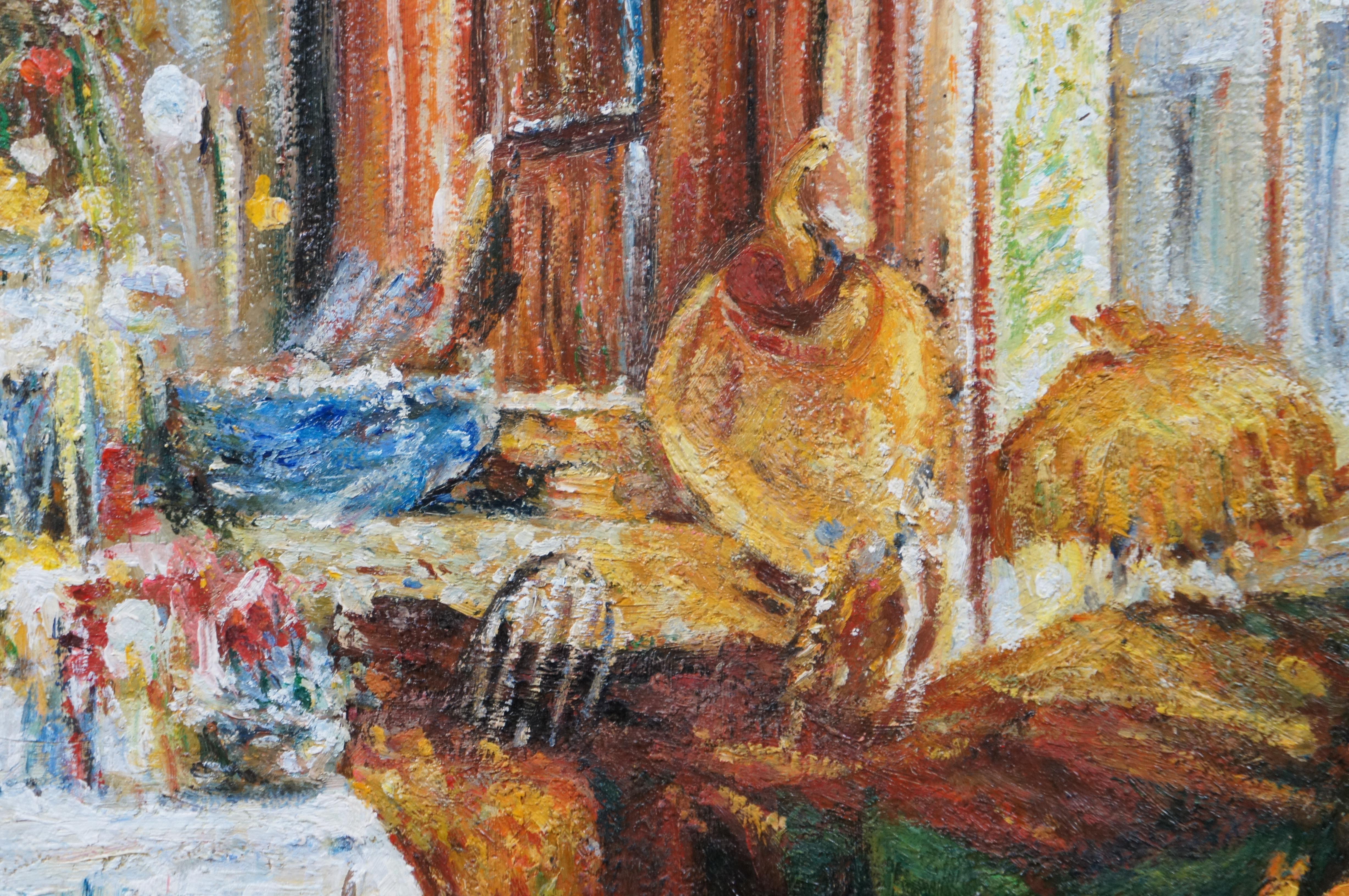 The Room of Flowers Impressionist Oil Painting After Frederick Childe Hassam 43