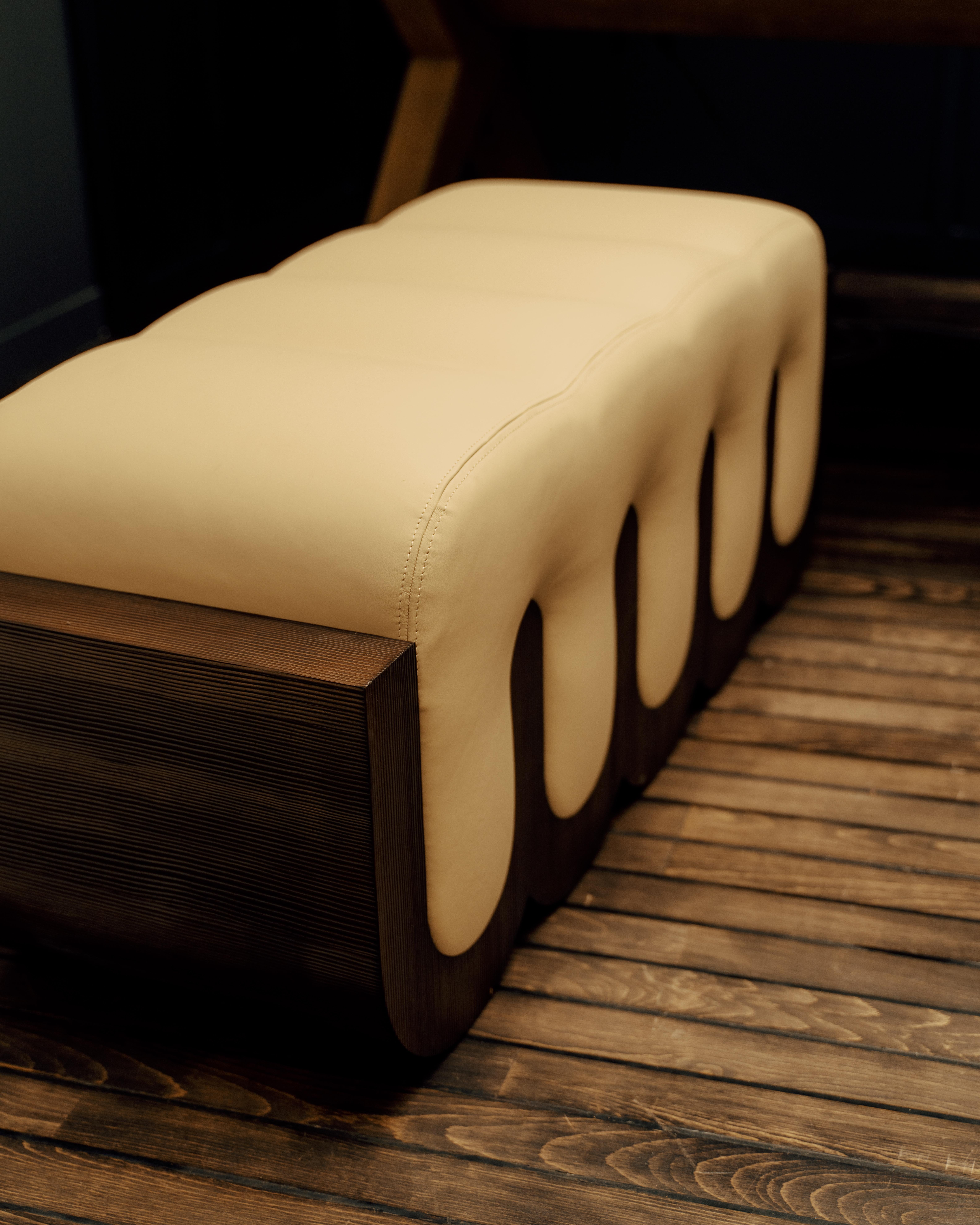 French The Roooly bench by Raphaël Pontais For Sale