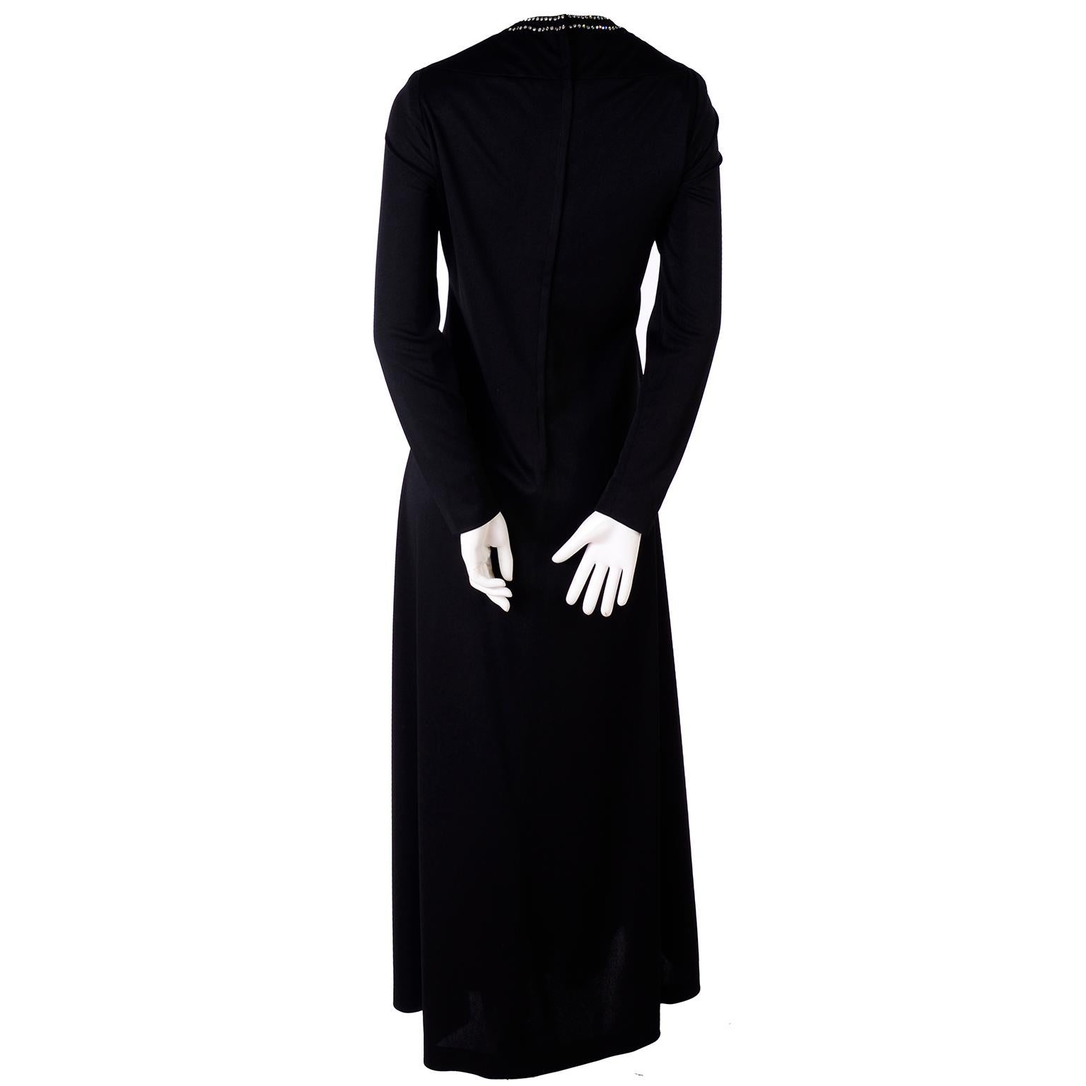 Women's Rosalee 1960s Brooklyn Boutique Vintage Black Dress Trompe L'oeil Rhinestone Bow