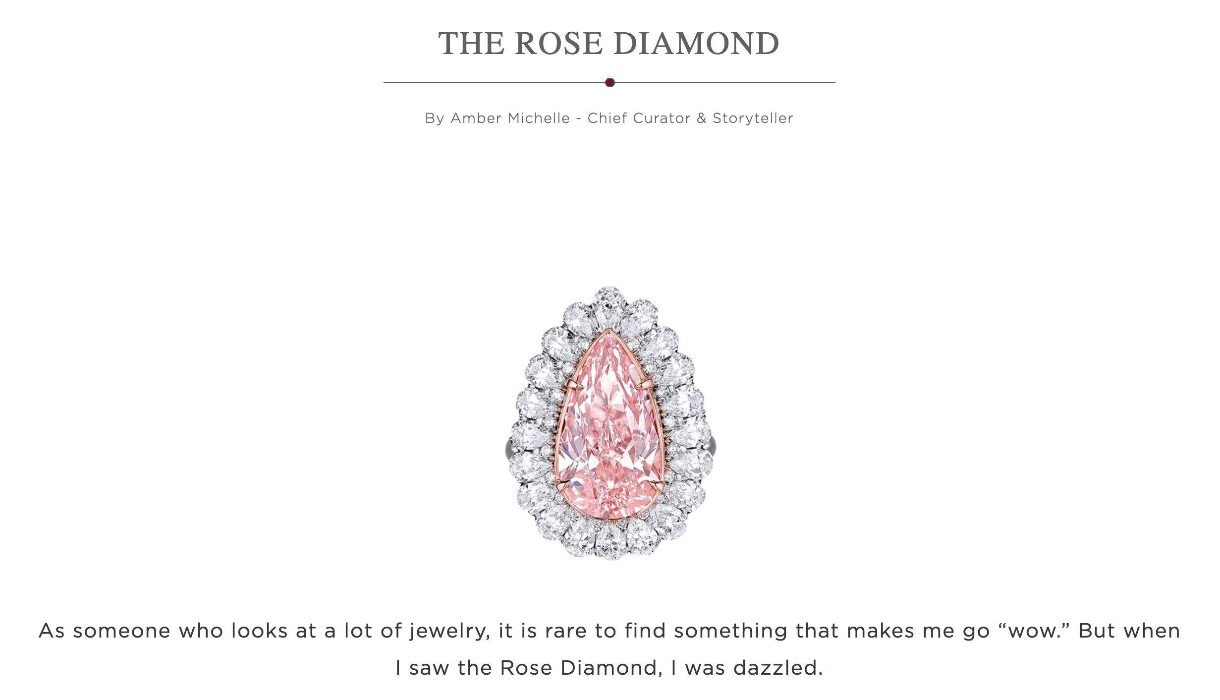 'The Rose Diamond' - Type 11a Natural Pink Pear Shaped Diamond Ring  For Sale 3