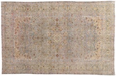 The Rose Pavilion: A Vintage Persian Kashan Masterpiece of Refined Elegance