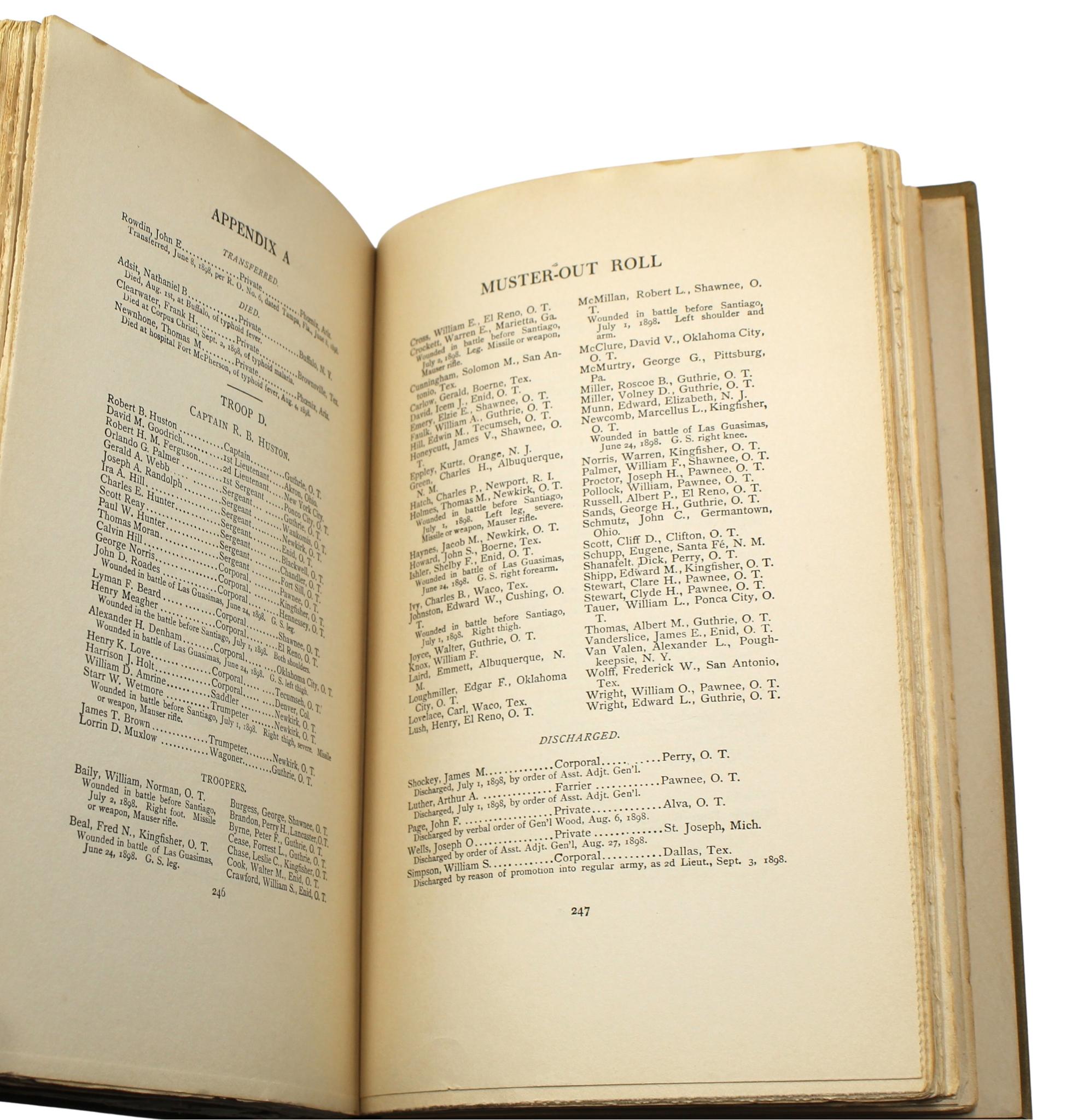 The Rough Riders by Theodore Roosevelt, First Edition, in Original Boards, 1899 For Sale 7