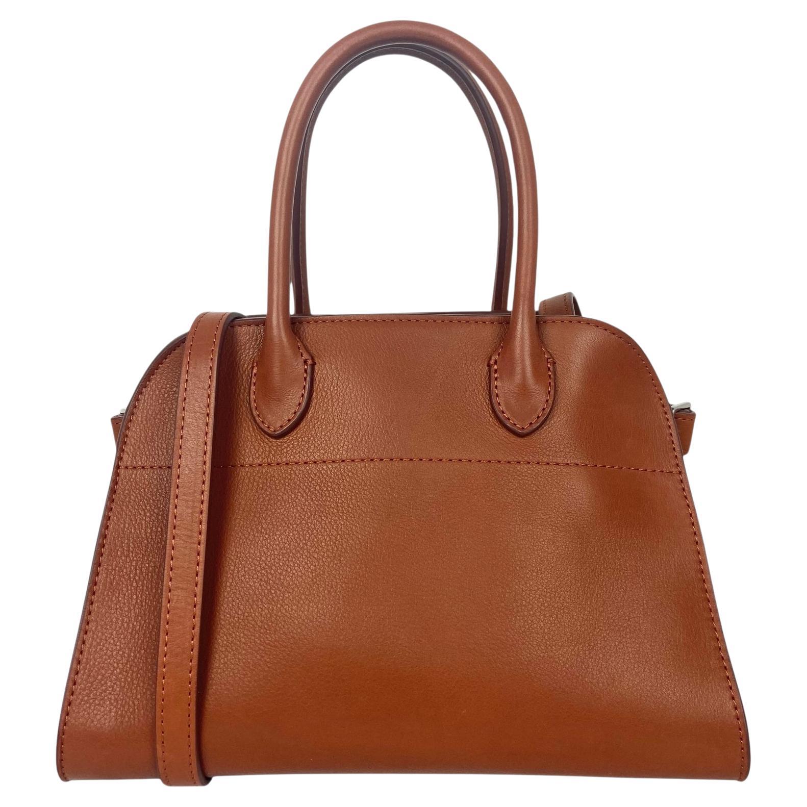 The Row Acero Ans Saddle Calfskin Leather Soft Margaux 10 Bag w/ Strap