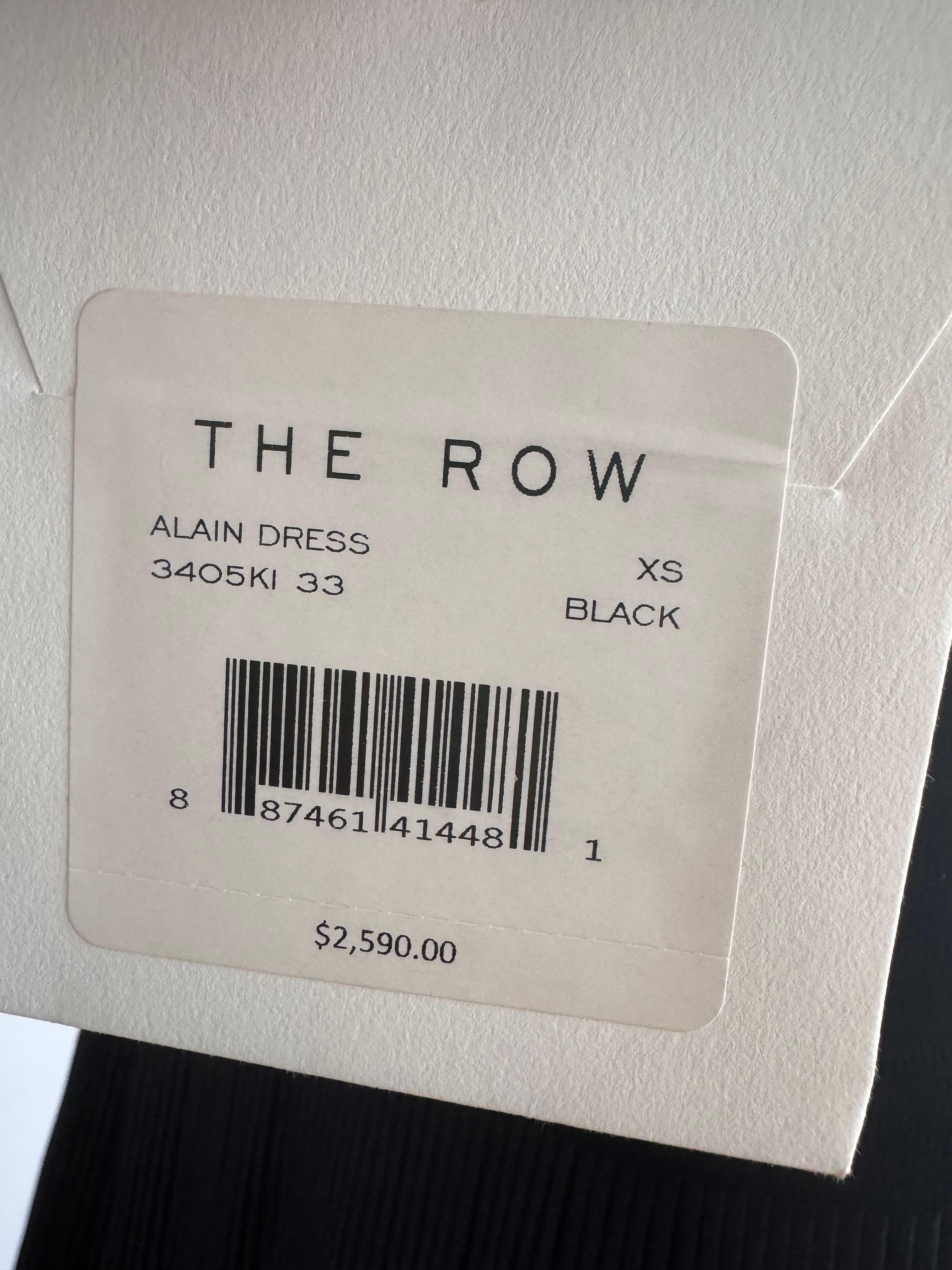 The Row Alain plissiertes ärmelloses schwarzes Kleid  Damen im Angebot