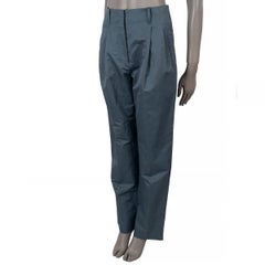 THE ROW Pantaloni in cotone blu grigio Anchor 2023 GAUGIN PLEATED 2 XS
