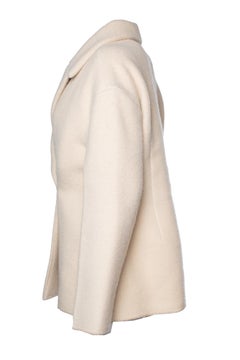 The Row, Azzedina beige wool jacket with hidden closure
