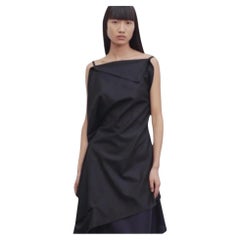The Row Bamby Apron style Decontructed Top Black size XS/S Wool Flowy Open back