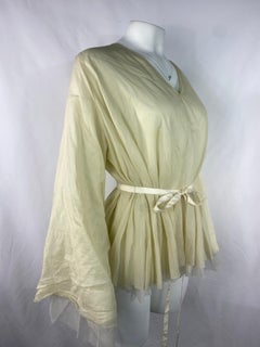 The Row Beige Cotton Blouse Top, Size XS