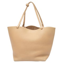 The Row Beige Leather Tote Bag
