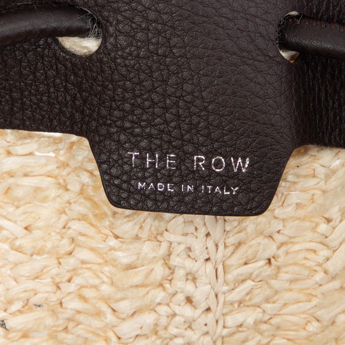THE ROW beige RAFFIA & SILK MASSIMO Backpack Bag In Excellent Condition In Zürich, CH
