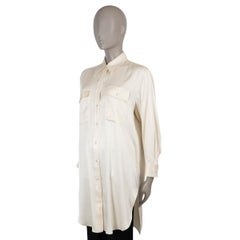 Camicia tunica ESIKA SATIN in seta beige di The Row, taglia M