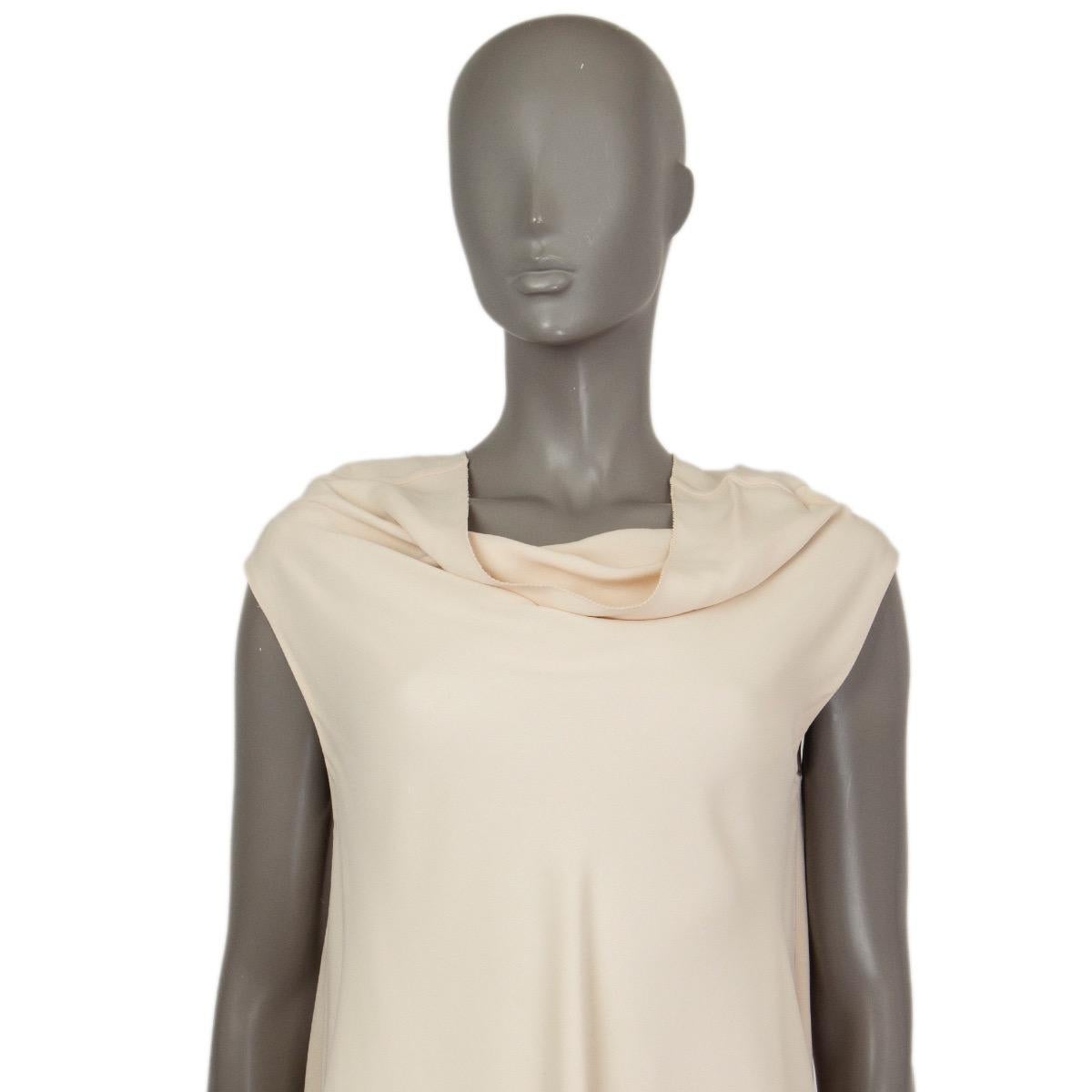 Beige THE ROW beige viscose COWL NECK TENT Dress M For Sale