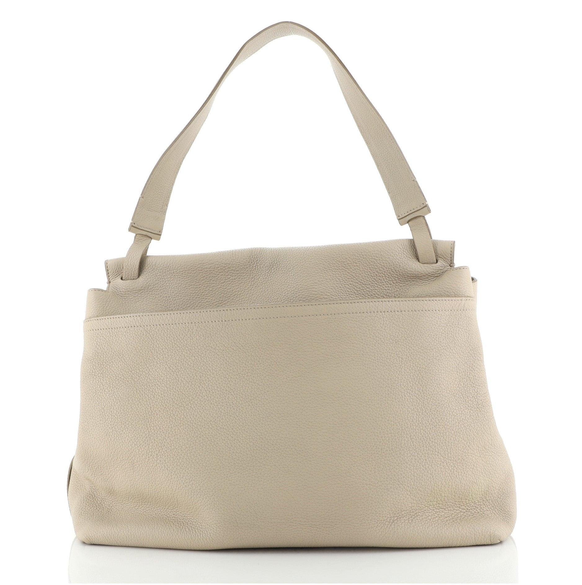 The Row Gürteltasche 14 aus Leder mit Gürtel und Henkel Medium Neutral (Beige) im Angebot