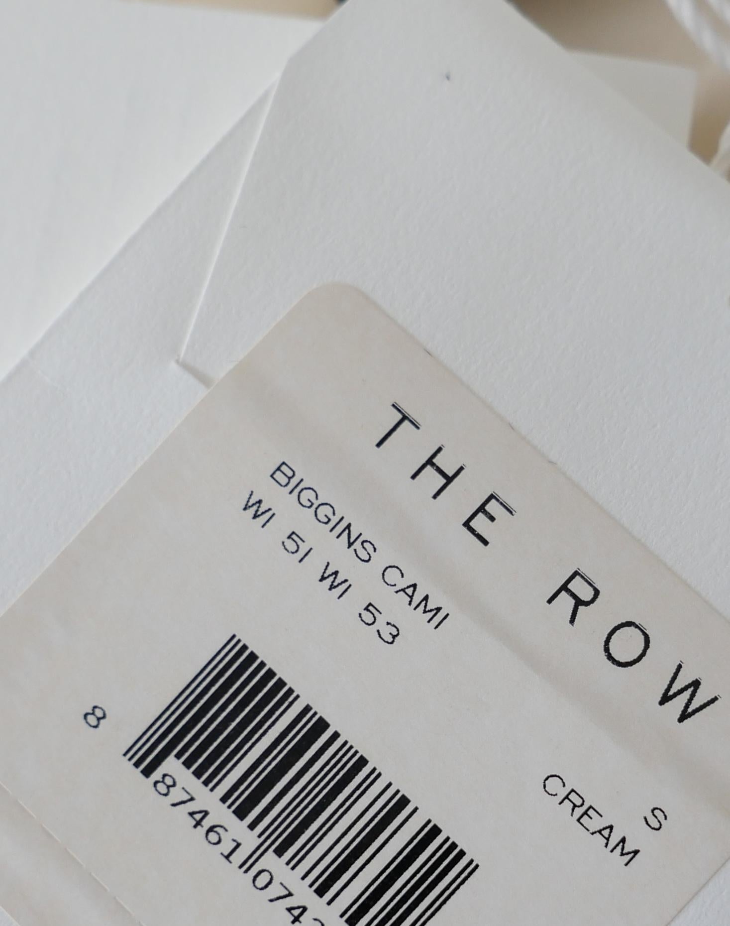 Women's The Row Biggins Cream Silk Camisole Vest Top For Sale