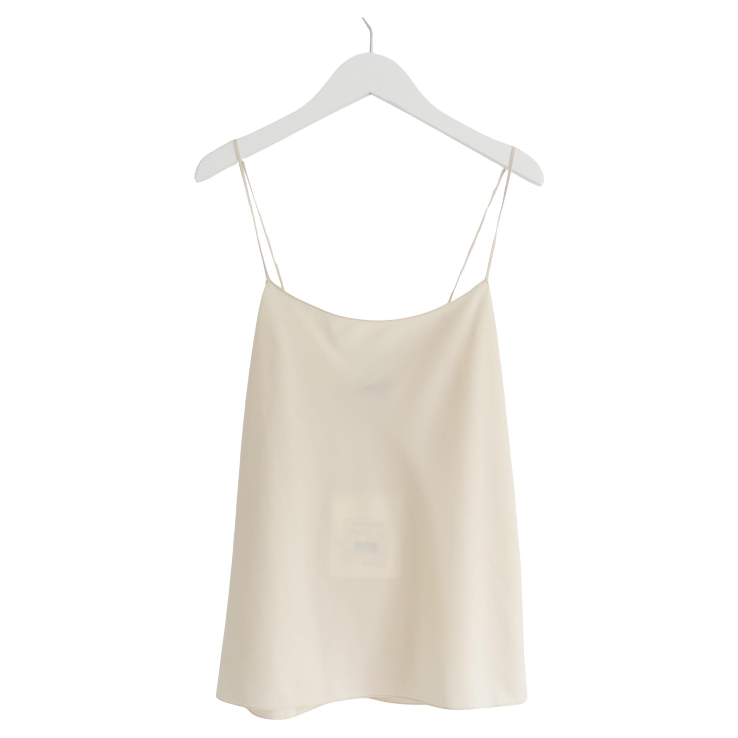 The Row Biggins Cream Silk Camisole Vest Top For Sale