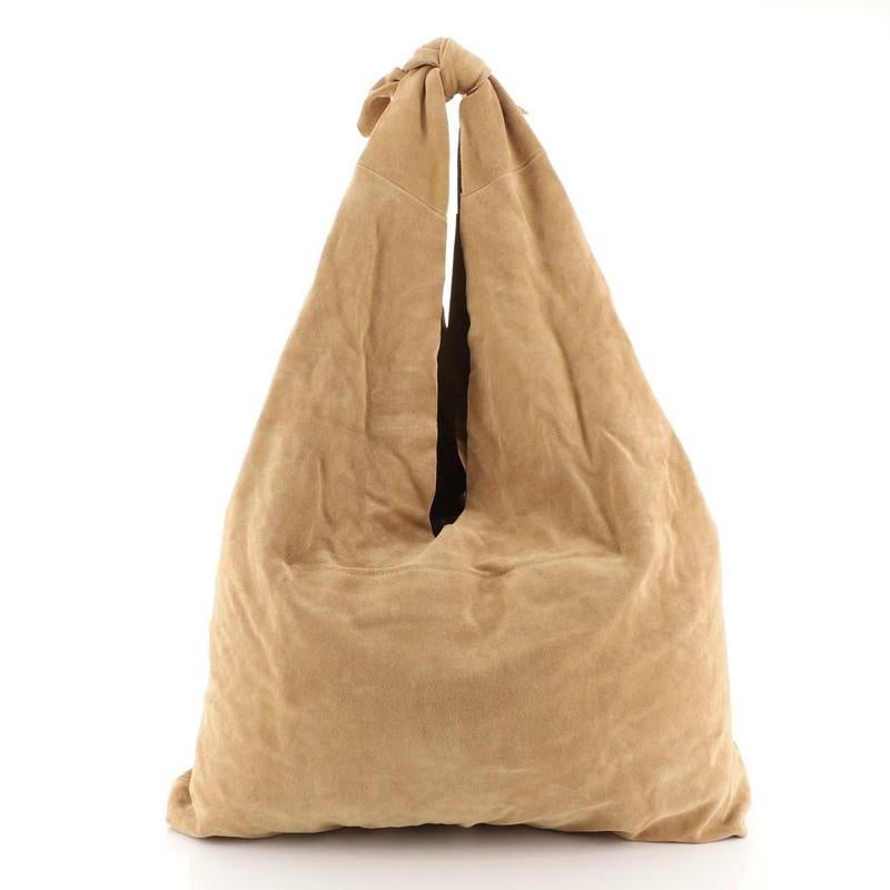 the row bindle bag suede