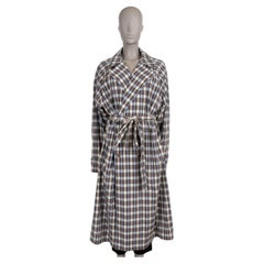 THE ROW black & beige silk blend 2025 DELANCY OVERSIZED TRENCH Coat Jacket 36