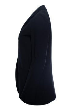 The Row, black blazer jacket with slide closure