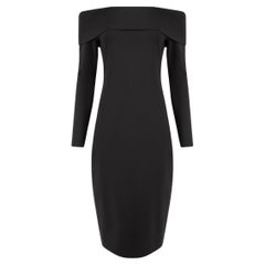 The Row Black Bodycon Off-Shoulder Dress Size M