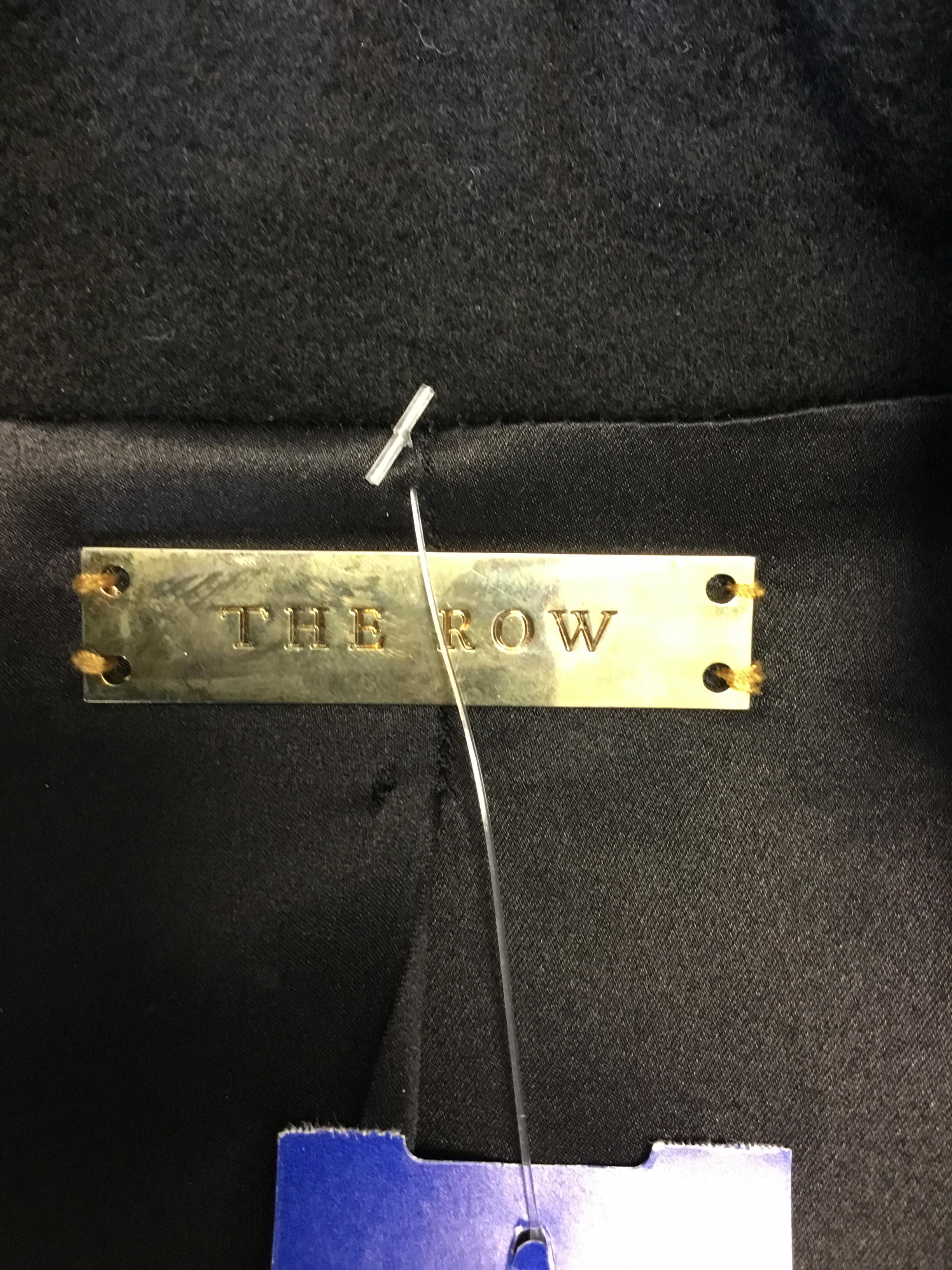 The Row Black Cashmere Jacket with Leather Elbow Patches For Sale 3