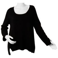 The Row Black Cashmere Pullover Sweater