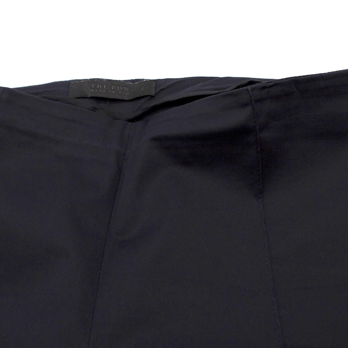 Women's The Row Black Cigarette Trousers US 0-2 For Sale